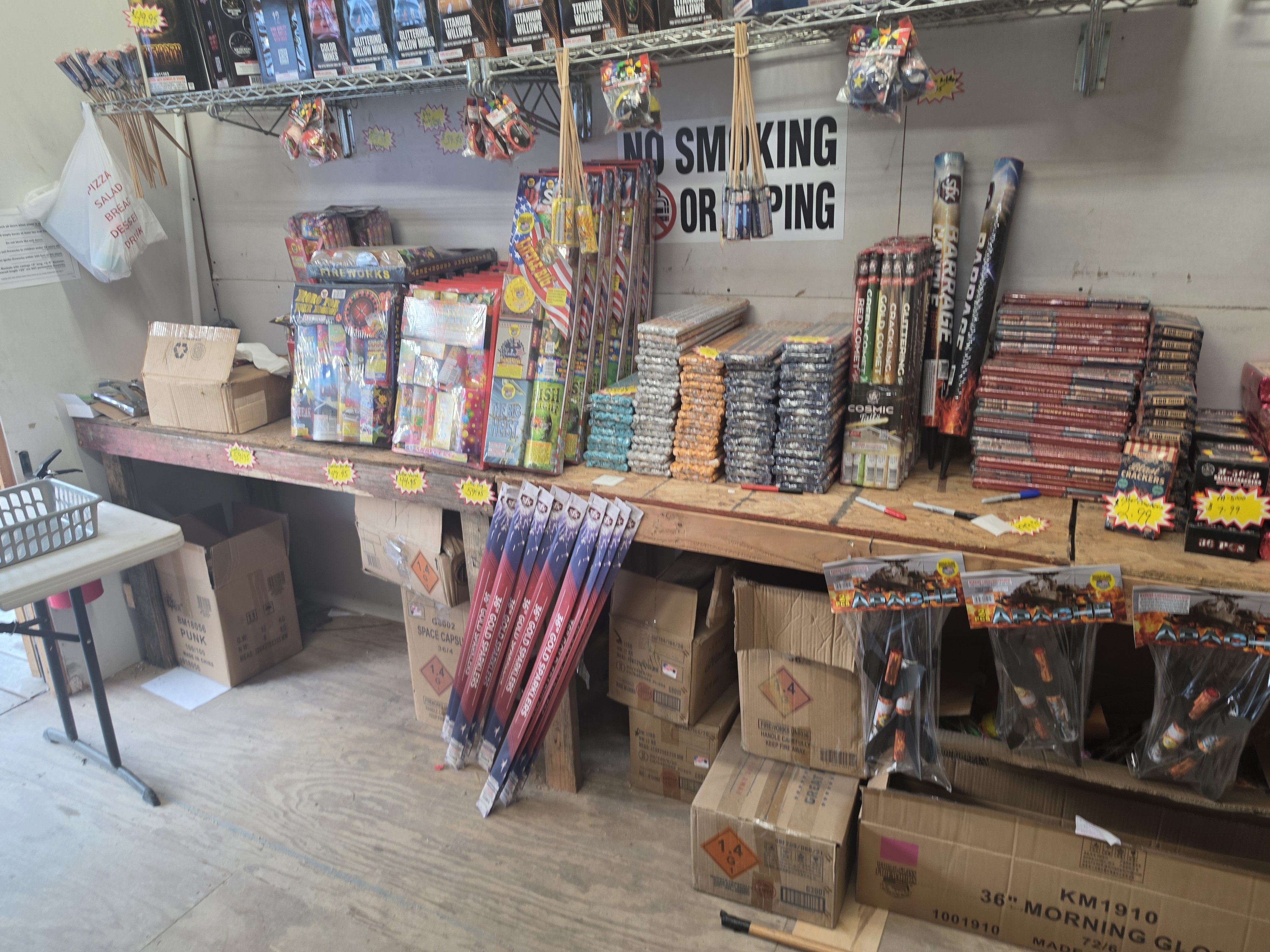 Two Crazy Guys Fireworks stand photo